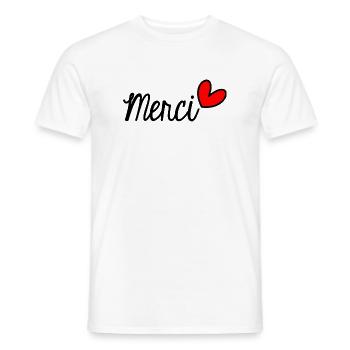 GELIEBTE. VIELEN DANK. DANKE HERRIN - Männer T-Shirt - Weiß - Vorne - AI Model Male 178 dark (178cm)