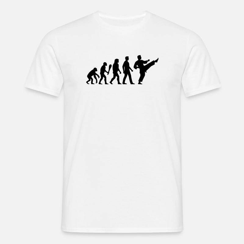 Karaté Évolution - T-shirt Homme - blanc
