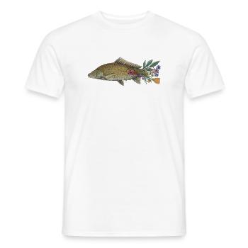 La carpe - T-shirt homme - blanc - Devant - AI Model Male 178 dark (178cm)