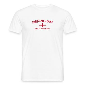 Birmingham Banner Dieu et Mon Droit - Men's T-Shirt - white - Front - AI Model Male 178 dark (178cm)