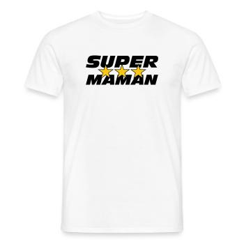 Super Mom - Mother's Day - Men's T-Shirt - white - Front - AI Model Male 178 dark (178cm)