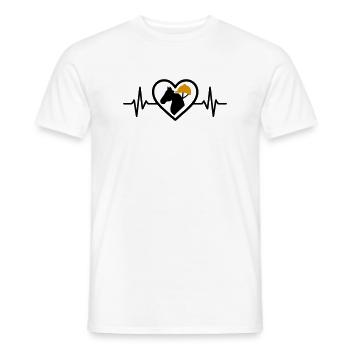 Équitation Coeur Cheval Sport Passion Cadeau - T-shirt homme - blanc - Devant - AI Model Male 178 dark (178cm)