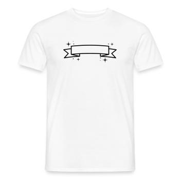 Bannière - Insérer le texte - T-shirt homme - blanc - Devant - AI Model Male 178 dark (178cm)