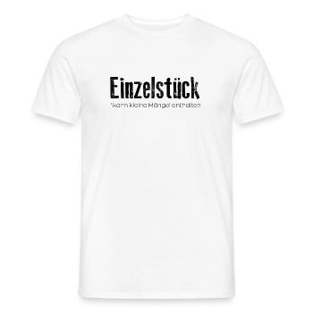 Single piece: may contain small defects - Men's T-Shirt - white - Front - AI Model Male 178 dark (178cm)