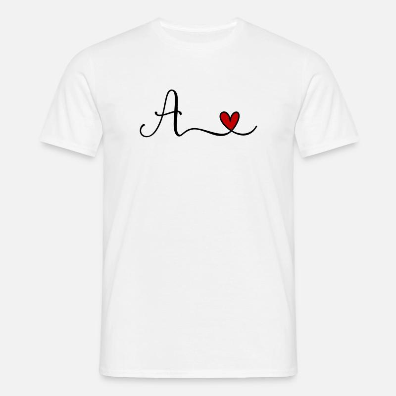 A - T-shirt til herrer - hvid