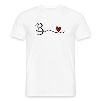 B - Männer T-Shirt - Weiß - Vorne - AI Model Male 178 dark (178cm)