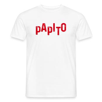 Papito verzweifelte rote Buchstaben - Männer T-Shirt - Weiß - Vorne - AI Model Male 178 dark (178cm)