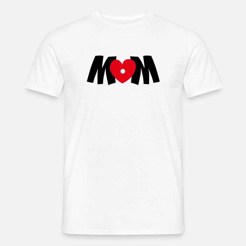 Mama Herz - Männer T-Shirt - Weiß