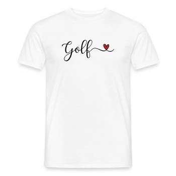 Golf Design mit Herz - Männer T-Shirt - Weiß - Vorne - AI Model Male 178 dark (178cm)