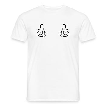 like hand - Men's T-Shirt - white - Front - AI Model Male 178 dark (178cm)
