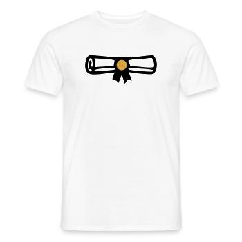 Abschluss Zeugnis Rolle Icon - Männer T-Shirt - Weiß - Vorne - AI Model Male 178 dark (178cm)