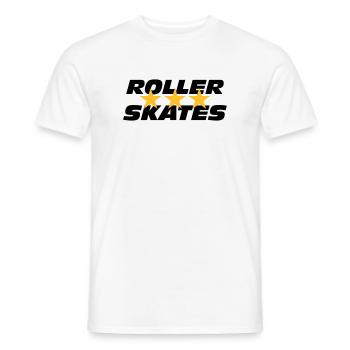 Roller Skates - T-shirt homme - blanc - Devant - AI Model Male 178 dark (178cm)