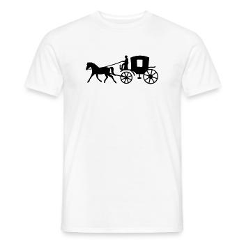 kutsche kutscher pferd - Männer T-Shirt - Weiß - Vorne - AI Model Male 178 dark (178cm)