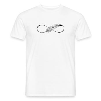 Lignes mignonnes Infinity Spring - T-shirt homme - blanc - Devant - AI Model Male 178 dark (178cm)