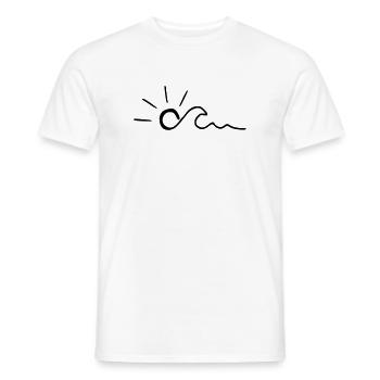 Sonne & Welle - Männer T-Shirt - Weiß - Vorne - AI Model Male 178 dark (178cm)