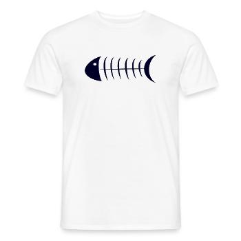SARDINE. FISH. APRIL FOOL. EASTER. OCEAN - Men's T-Shirt - white - Front - AI Model Male 178 dark (178cm)