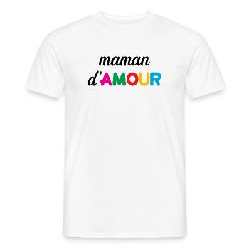 Maman d'Amour - Muttertag - Männer T-Shirt - Weiß - Vorne - AI Model Male 178 dark (178cm)