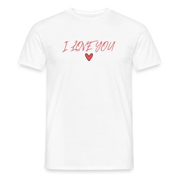 VALENTINSTAG. Junggesellinnenabschied. ICH LIEBE DICH. ICH LIEBE DICH. LIEBE - Männer T-Shirt - Weiß - Vorne - AI Model Male 178 dark (178cm)