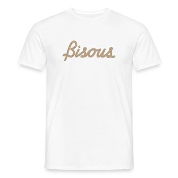 Kisses – A sweet word to bear - Men's T-Shirt - white - Front - AI Model Male 178 dark (178cm)