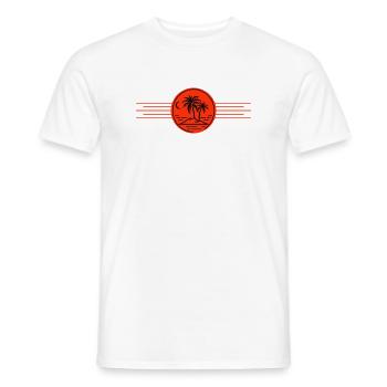Palm Island Holidays - Men's T-Shirt - white - Front - AI Model Male 178 dark (178cm)