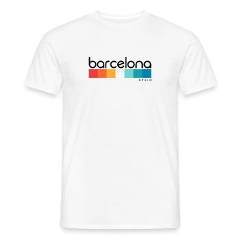 Barcelone - Espagne - Espagne - Espagne - T-shirt homme - blanc - Devant - AI Model Male 178 dark (178cm)