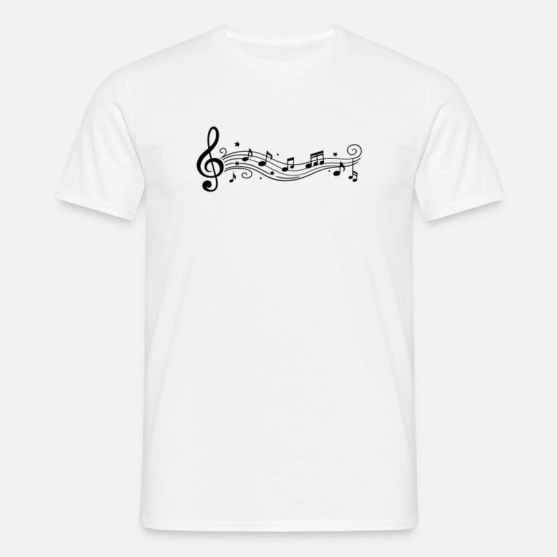 Note musicali Chiave melodiche - Maglietta da uomo - bianco