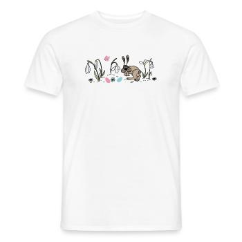 Osterhase im Frühling - Männer T-Shirt - Weiß - Vorne - AI Model Male 178 dark (178cm)