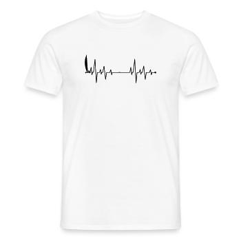 Segelboot Herzschlag - Männer T-Shirt - Weiß - Vorne - AI Model Male 178 dark (178cm)
