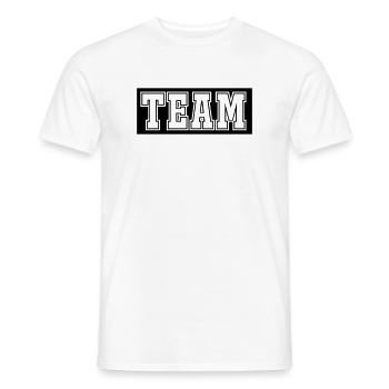 team - Männer T-Shirt - Weiß - Vorne - AI Model Male 178 dark (178cm)