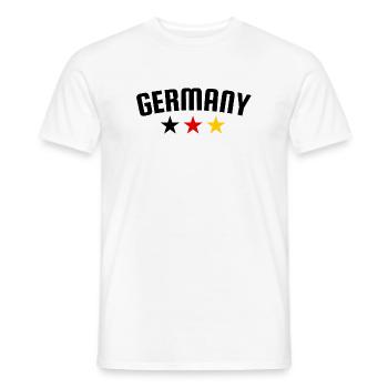 Allemagne 3 Étoiles Design EN - T-shirt homme - blanc - Devant - AI Model Male 178 dark (178cm)