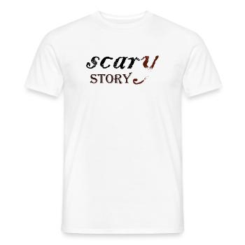 Typographie vintage de contes effrayants - T-shirt homme - blanc - Devant - AI Model Male 178 dark (178cm)