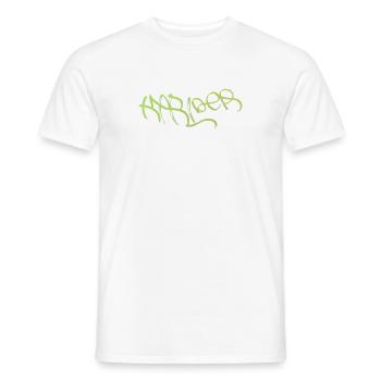Neon Graffiti Grün Schriftzug Karlder - Männer T-Shirt - Weiß - Vorne - AI Model Male 178 dark (178cm)