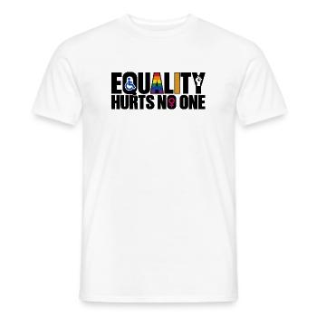 Equality Hurts No One – Gleichberechtigung - Männer T-Shirt - Weiß - Vorne - AI Model Male 178 dark (178cm)