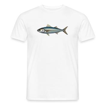 Azure Silver Fish Illustration - Männer T-Shirt - Weiß - Vorne - AI Model Male 178 dark (178cm)