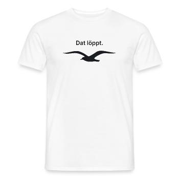 Dat löppt. - Plattdeutsch Norddeutschland Möwe - Männer T-Shirt - Weiß - Vorne - AI Model Male 178 dark (178cm)