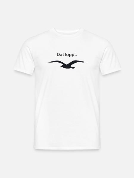 Dat löppt. - Plattdeutsch Norddeutschland Möwe - Männer T-Shirt - Weiß
