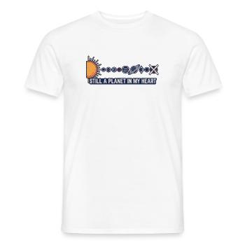 Pluto zählt immer noch – Sonnensystem-Humor - Männer T-Shirt - Weiß - Vorne - AI Model Male 178 dark (178cm)