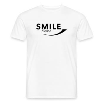 Smile please - Männer T-Shirt - Weiß - Vorne - AI Model Male 178 dark (178cm)