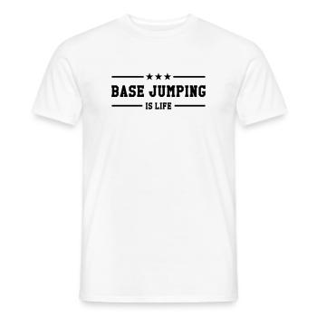Base Jumping is life - T-shirt homme - blanc - Devant - AI Model Male 178 dark (178cm)