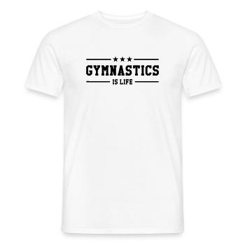 Gymnastics is life - T-shirt homme - blanc - Devant - AI Model Male 178 dark (178cm)