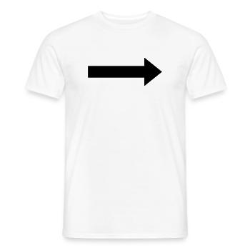 Pfeil nach rechts - Männer T-Shirt - Weiß - Vorne - AI Model Male 178 dark (178cm)