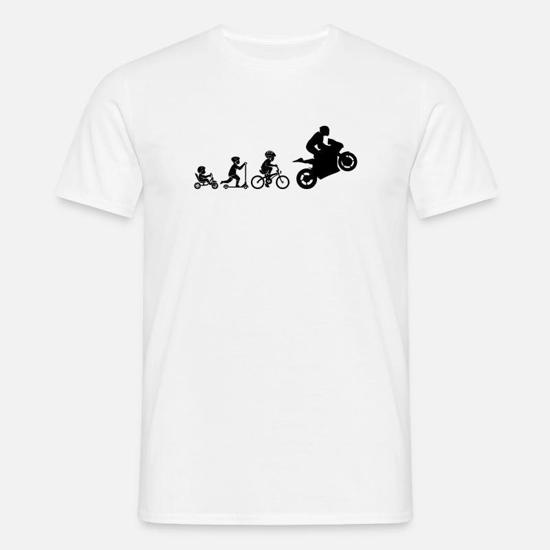 MOTORCYCLE EVOLUTION - Men's T-Shirt - white