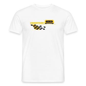 Chauffeur de taxi - T-shirt homme - blanc - Devant - AI Model Male 178 dark (178cm)
