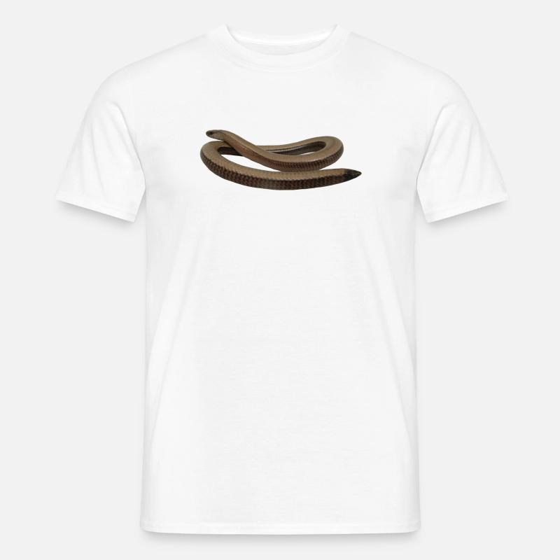 Blindschleiche - Männer T-Shirt - Weiß