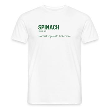 SPINACH - Men's T-Shirt - white - Front - AI Model Male 178 dark (178cm)