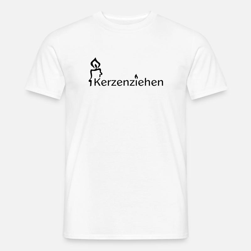 Kerzenziehen - Männer T-Shirt - Weiß