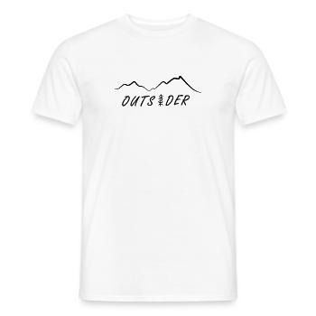 Outsider Wandern Berge Naturliebe Offline Natur - Männer T-Shirt - Weiß - Vorne - AI Model Male 178 dark (178cm)