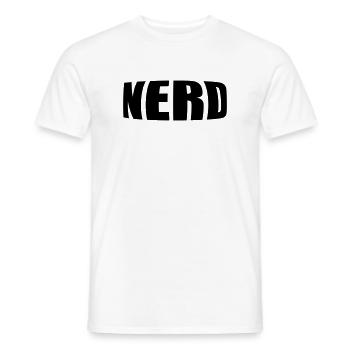 Nerd - T-shirt homme - blanc - Devant - AI Model Male 178 dark (178cm)