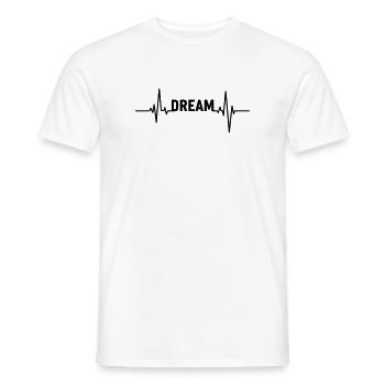 Dream Heartbeat – Inspirational Design - Men's T-Shirt - white - Front - AI Model Male 178 dark (178cm)