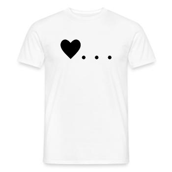 Love is... Heart - Men's T-Shirt - white - Front - AI Model Male 178 dark (178cm)